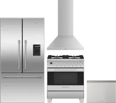 4 Piece Package Includes Refrigerator, Range, Hood And Dishwasher